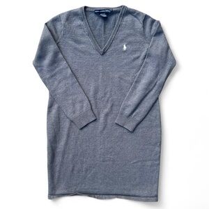 Ralph Lauren Gray V-Neck Mini Dress